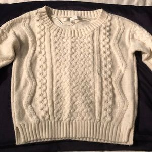 LC Lauren Conrad cream crop sweater